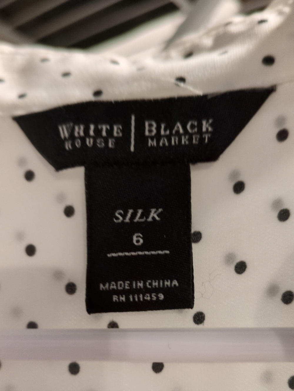 WHBM, Silk White W/ Black Polka Dot Sleeveless Blouse - Picture 2 of 11